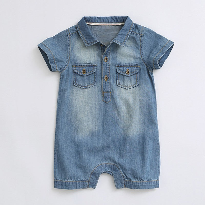 Denim Button Romper