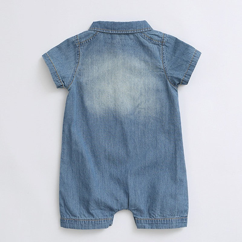 Denim Button Romper