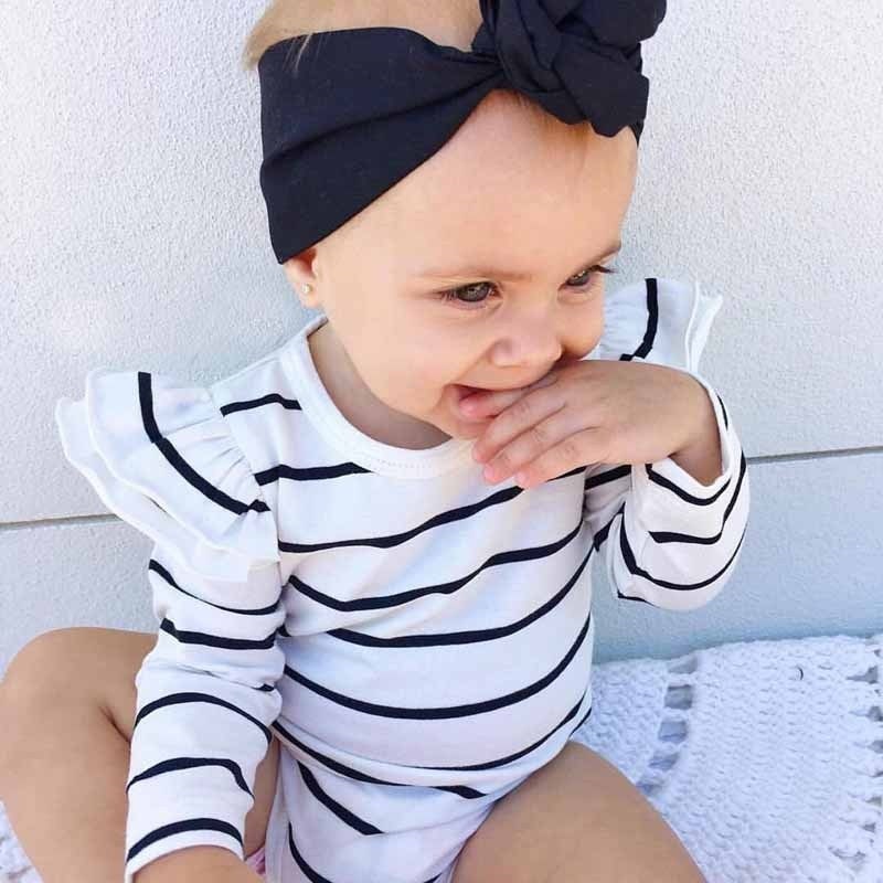 Long Sleeve Striped Romper