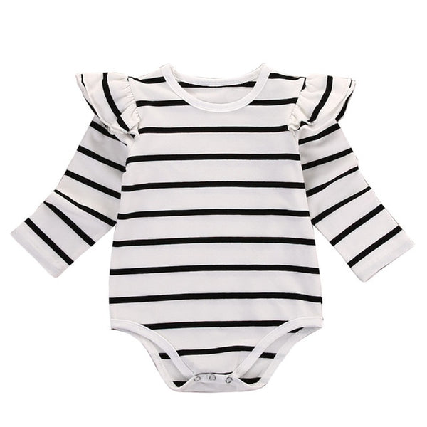 Long Sleeve Striped Romper