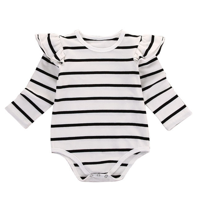 Long Sleeve Striped Romper