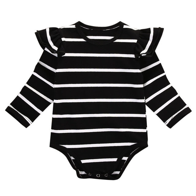 Long Sleeve Striped Romper