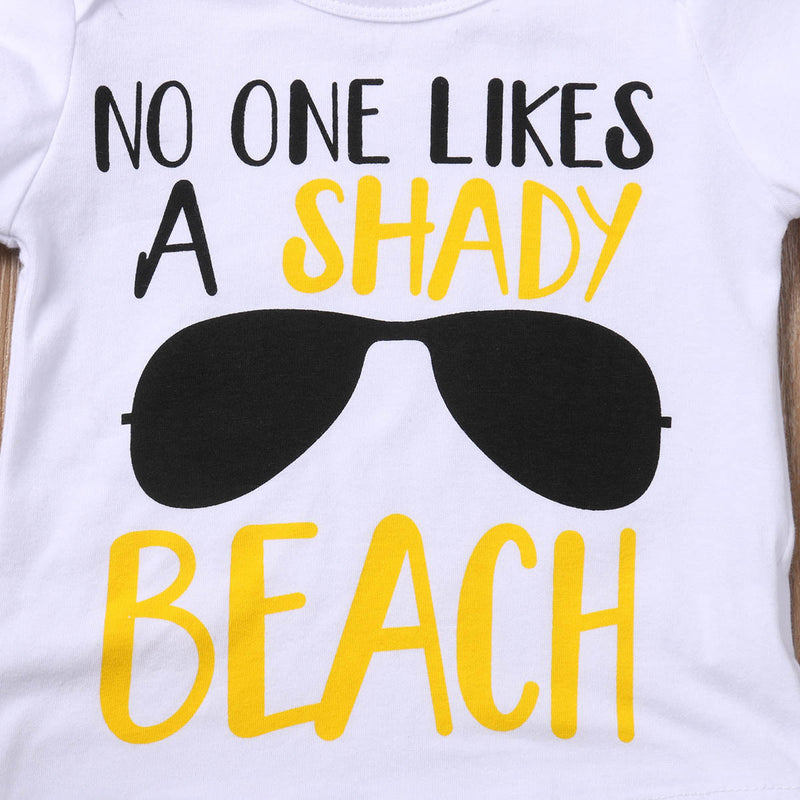 T-shirt Top with Coconut tree Shorts