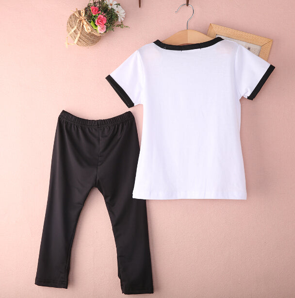 T-shirt Top with Ripped Legging Pants