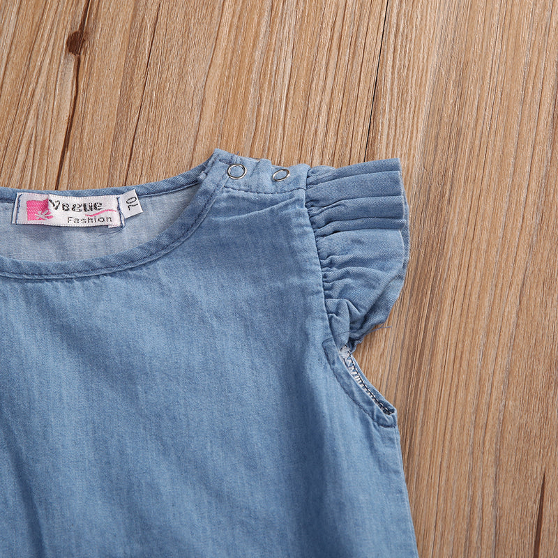 Blue Denim Romper