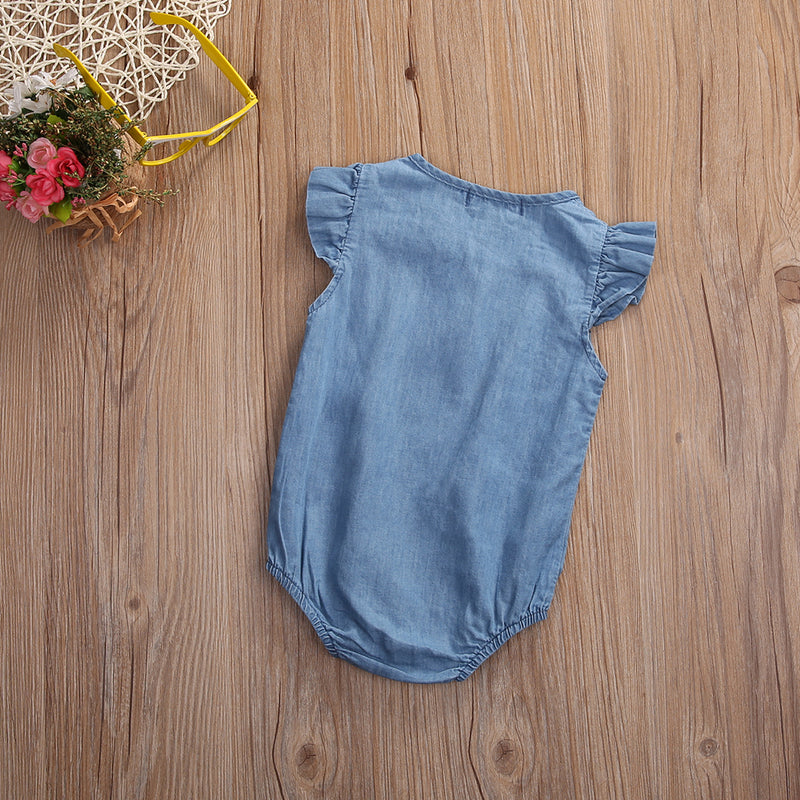 Blue Denim Romper