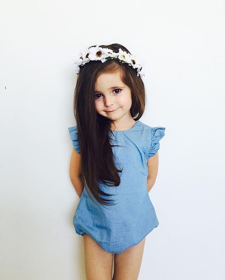 Blue Denim Romper