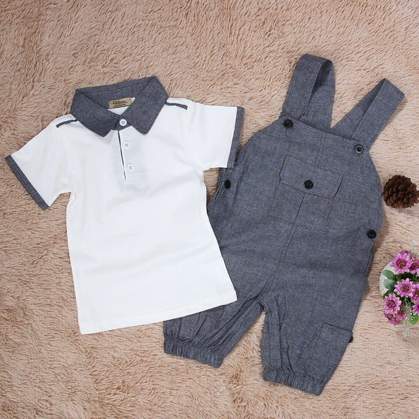T-shirt with Suspenders Set