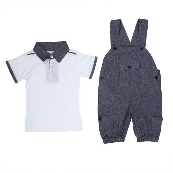 T-shirt with Suspenders Set