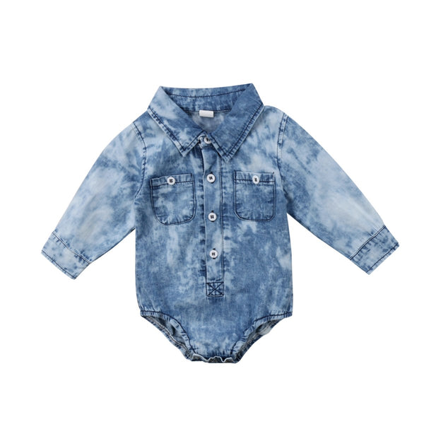 Long Sleeve Denim Top