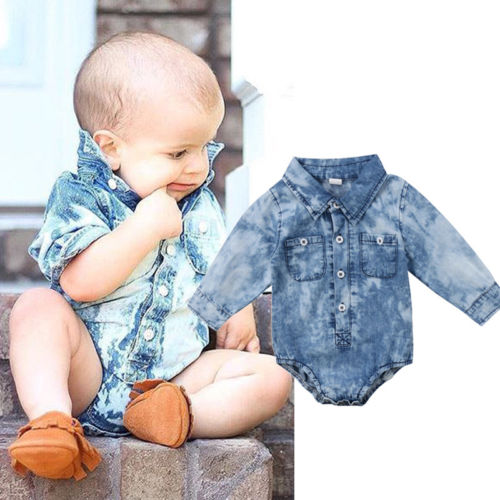 Long Sleeve Denim Top