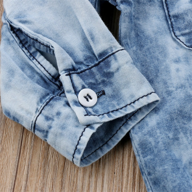 Long Sleeve Denim Top