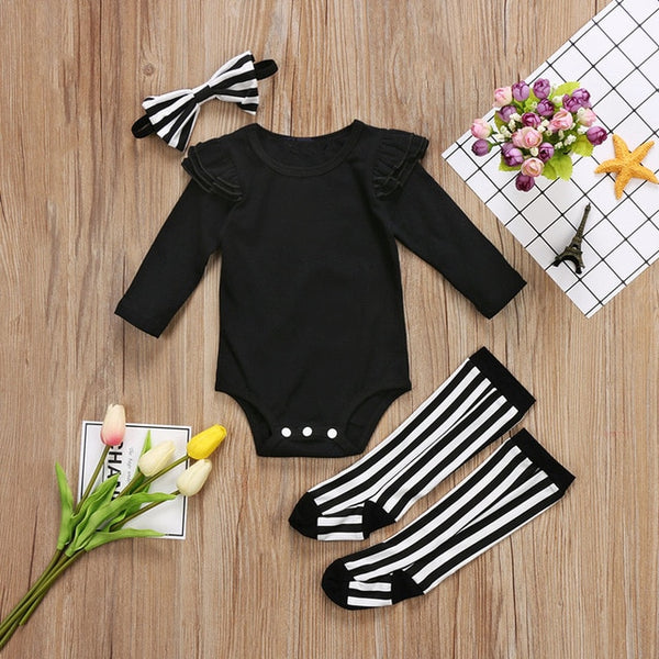 Bodysuit, Long Socks, Headband Bow