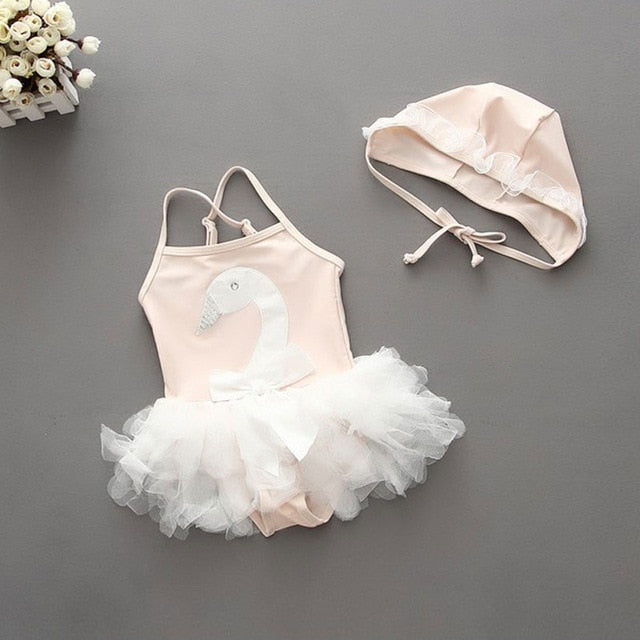 Swan Ballet Bathing Suit + Hat