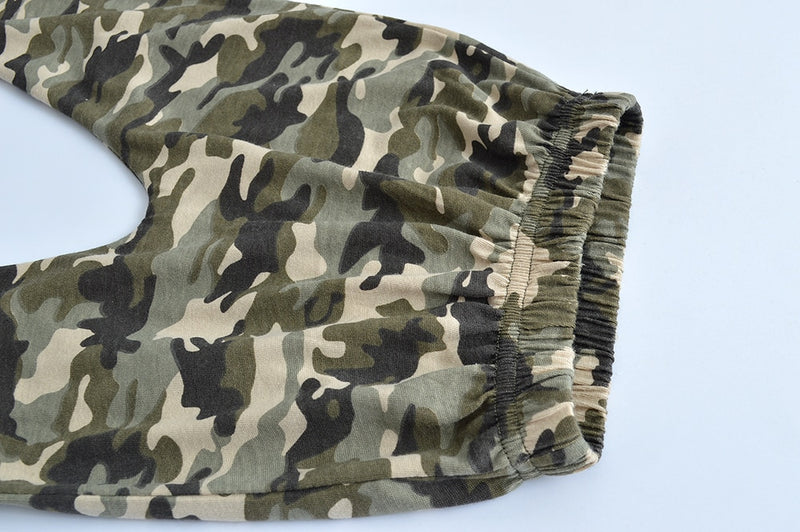 Camo short sleeve top with Camo pants