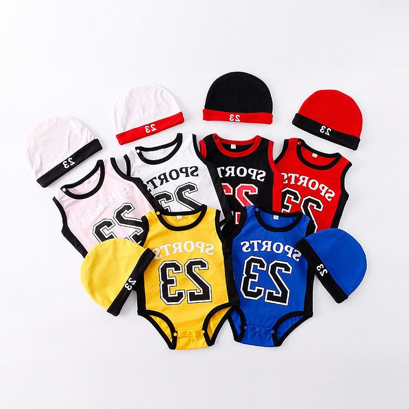Summer Sports Romper with Hat