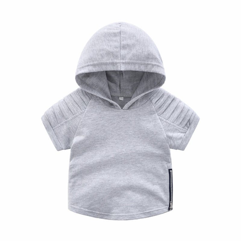 Short sleeve hooded top with matching pants