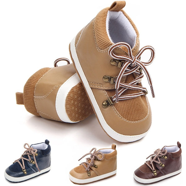 Suede Casual Lace Up Baby Boy Shoes