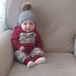 Warm Geometrical Hooded Romper