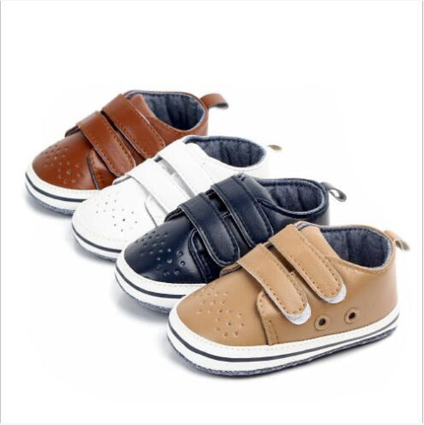 Casual Leather Velcro Shoes