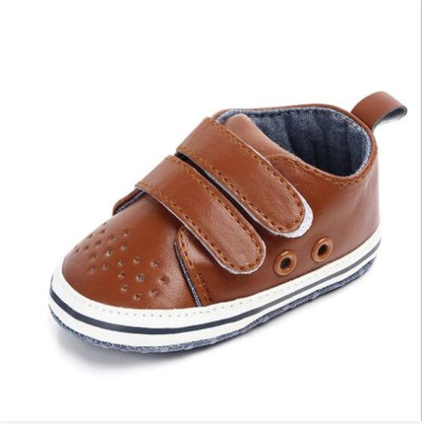 Casual Leather Velcro Shoes
