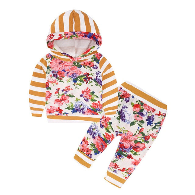 Printed Hoodie + Pants Set