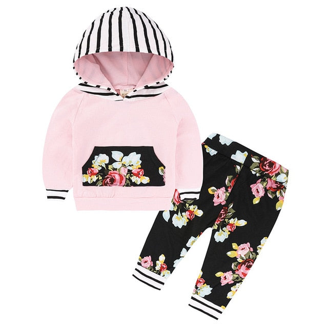 Printed Hoodie + Pants Set