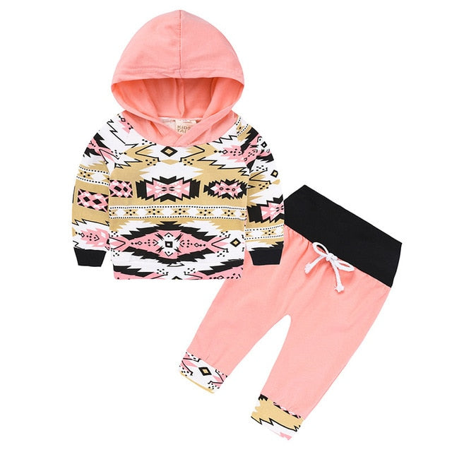 Printed Hoodie + Pants Set