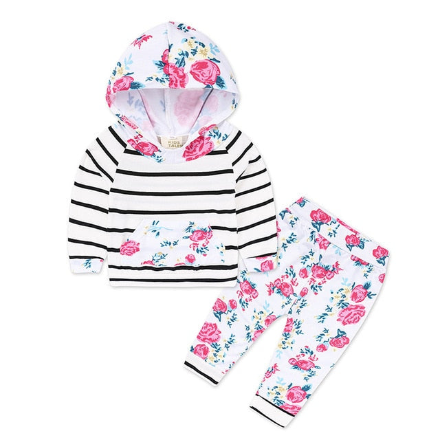 Printed Hoodie + Pants Set