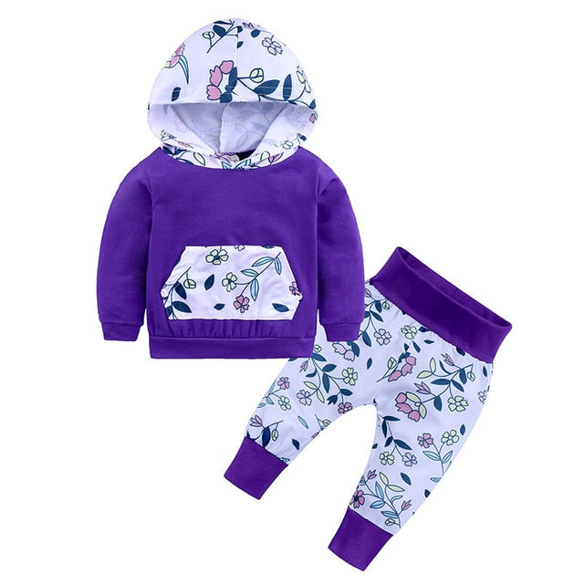 Printed Hoodie + Pants Set