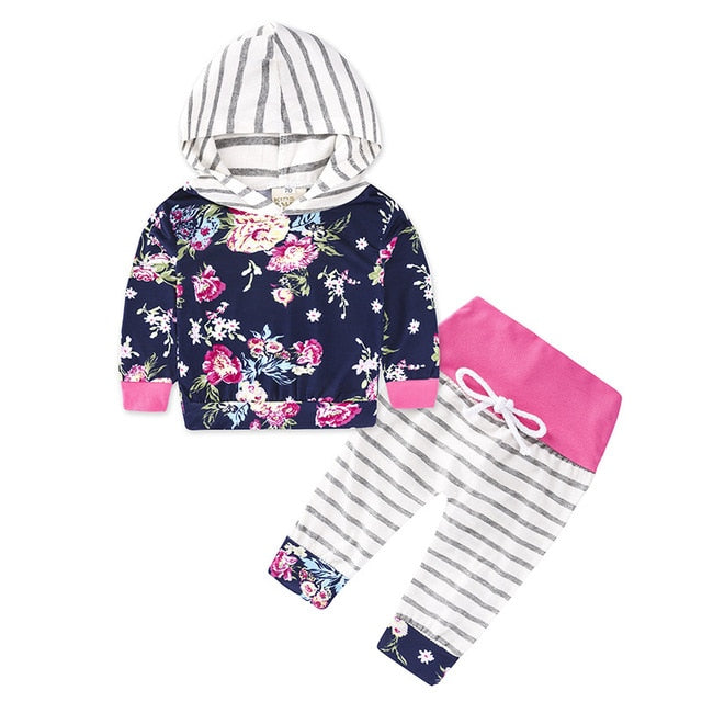 Printed Hoodie + Pants Set