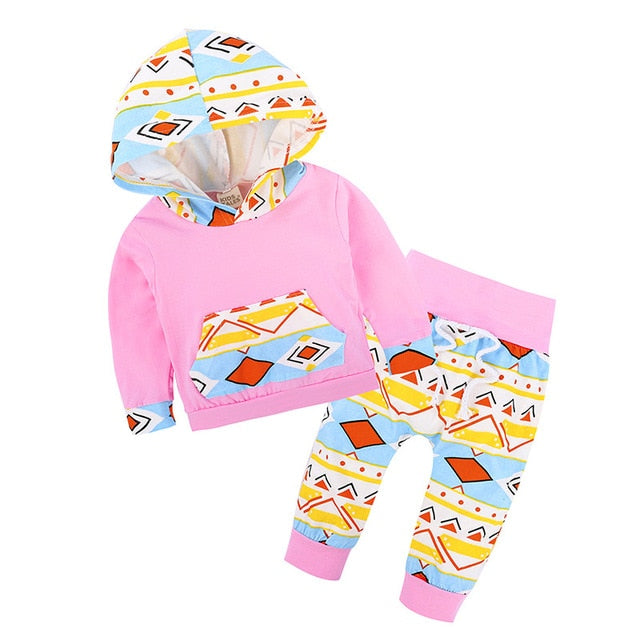 Printed Hoodie + Pants Set