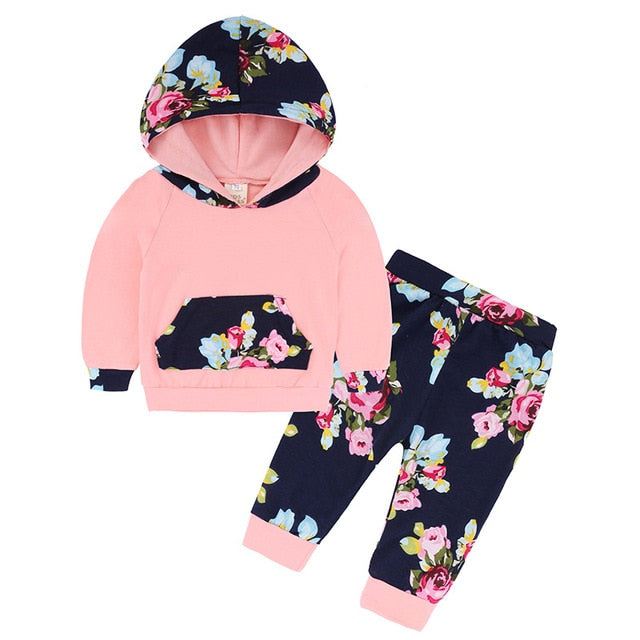 Printed Hoodie + Pants Set