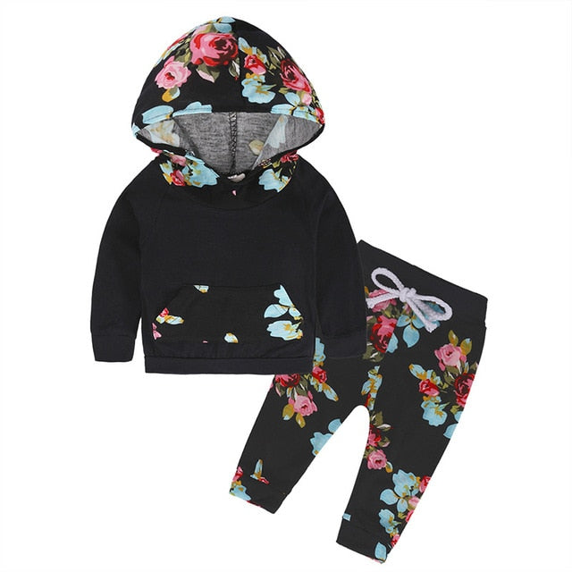 Printed Hoodie + Pants Set