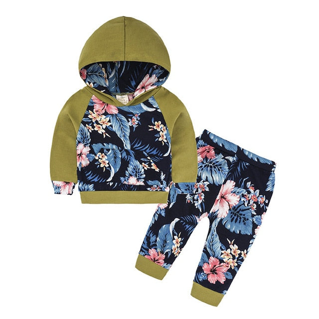 Printed Hoodie + Pants Set