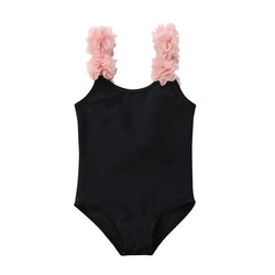 Backless Flower Bikini Suit