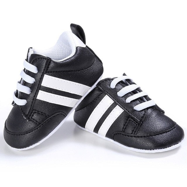Leather Sport Striped Sneakers