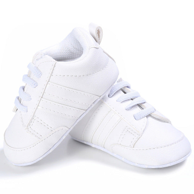 Leather Sport Striped Sneakers