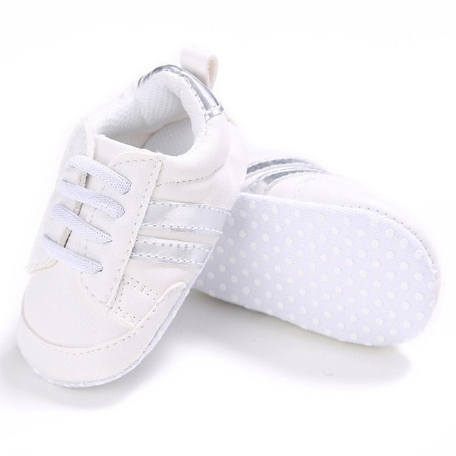 Leather Sport Striped Sneakers
