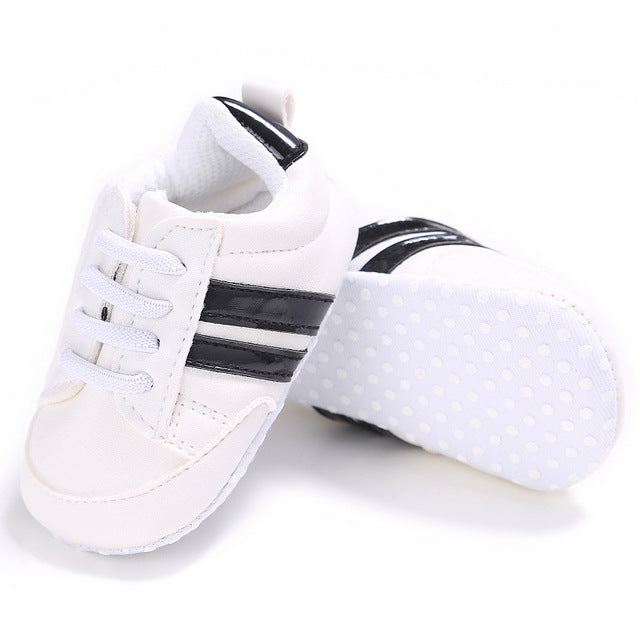 Leather Sport Striped Sneakers