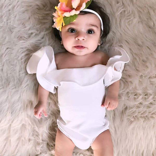 Baby Girls Ruffle Sleeve Romper