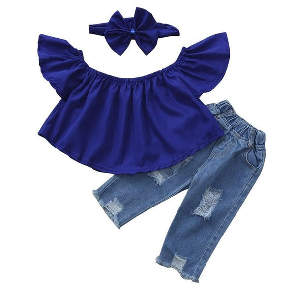 Crop Tops, Denim Jean, & Headband