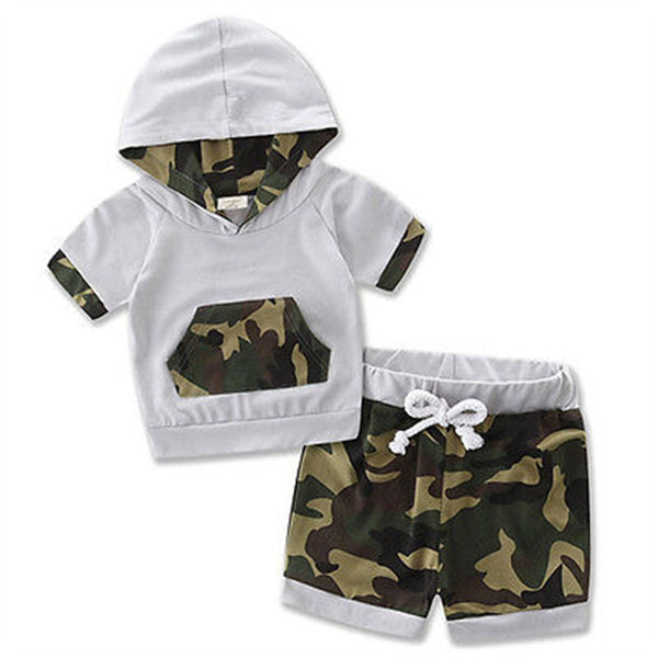 Camo Short Sleeve Top with Pants