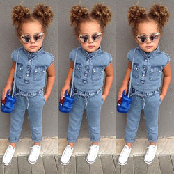 Denim Sleeveless Jumpsuit