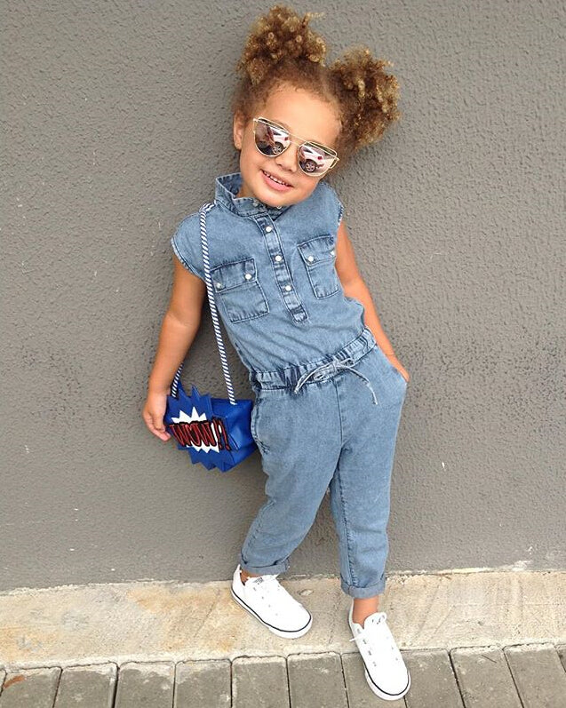 Denim Sleeveless Jumpsuit