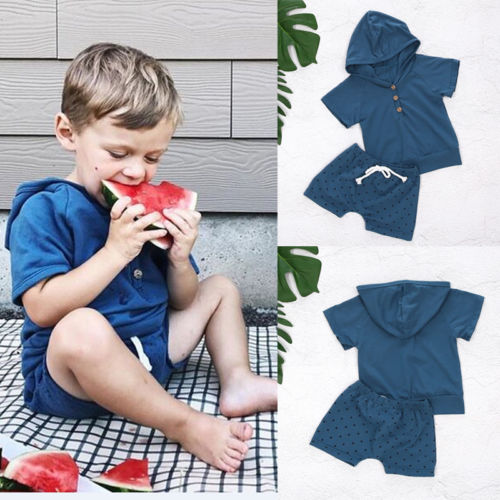 Summer Hooded T-shirt with Shorts