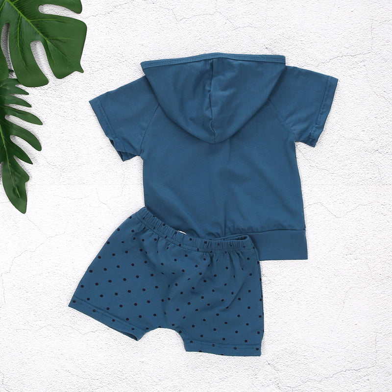 Summer Hooded T-shirt with Shorts