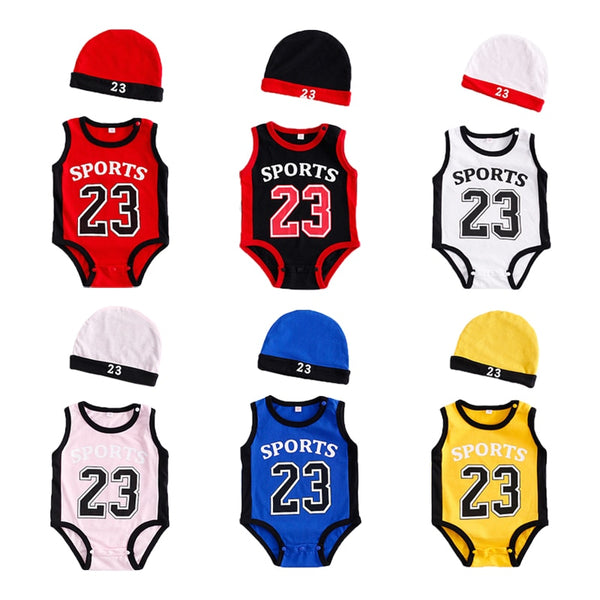 Summer Sports Romper with Hat