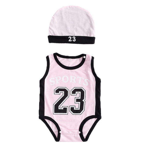 Summer Sports Romper with Hat