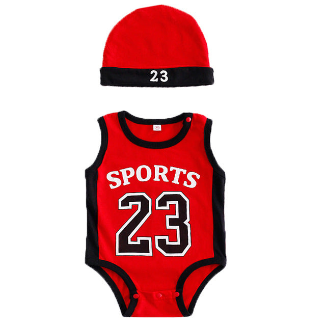 Summer Sports Romper with Hat